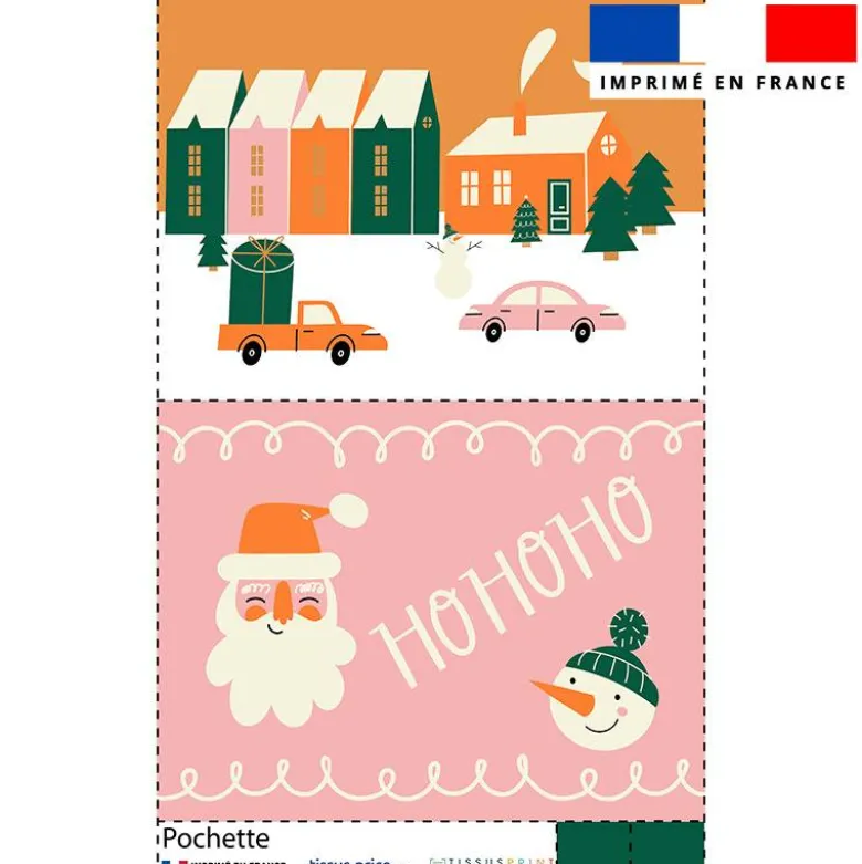 Kit pochette motif ambiance Noel