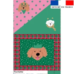 Kit pochette motif chien de Noel