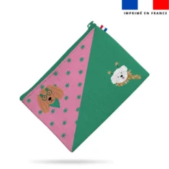 Kit pochette motif chien de Noel