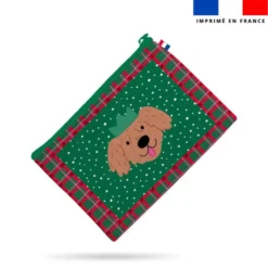 Kit pochette motif chien de Noel