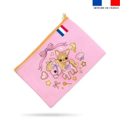 Kit pochette motif chien et chevaux magiques - Création Jolifox