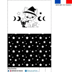 Kit pochette motif chiens sorciers - Création Jolifox