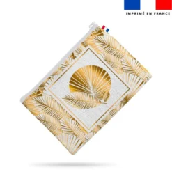 Kit pochette motif feuille art déco gold