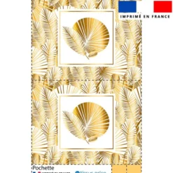 Kit pochette motif feuille art déco gold