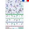 Kit pochette motif flamant coco bleu - Création Lili Bambou Design