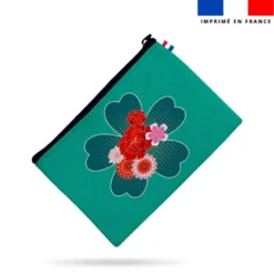 Kit pochette motif fleurs japonaises