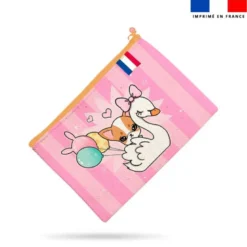 Kit pochette motif fête foraine rose - Création Jolifox