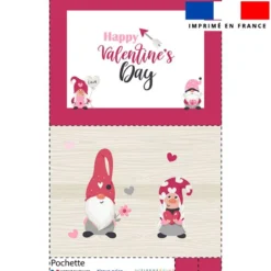 Kit pochette motif gnome st valentin
