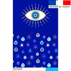 Kit pochette motif Grèce oeil bleu