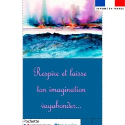 Kit pochette motif imagination bleu - Création Cat&Colours