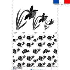 Kit pochette motif jonquilles - Création Cat&Colours