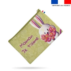 Kit pochette motif lapin printanier Maman je t'aime - Création Stillistic