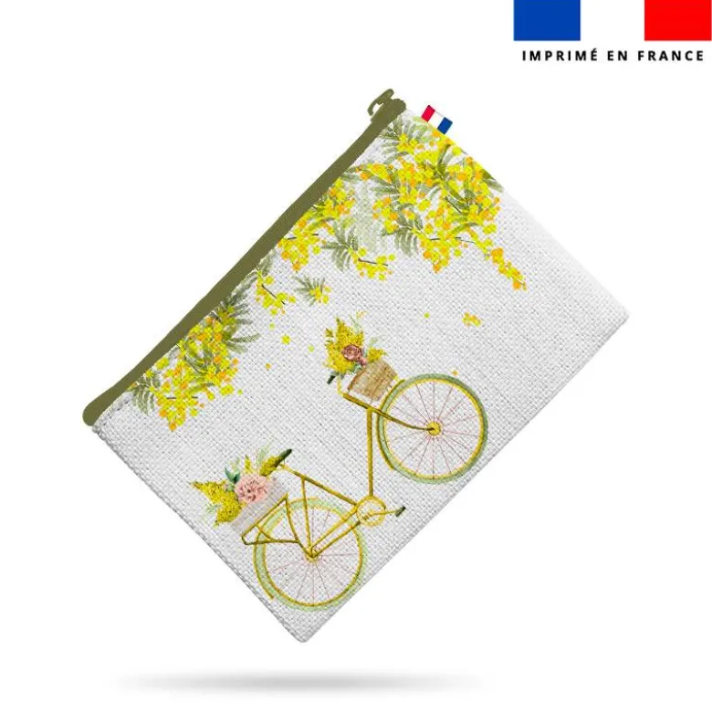 Kit pochette motif mimosa mamie en Or