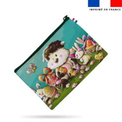 Kit pochette motif mouton et oeufs de Pâques - Création Stillistic
