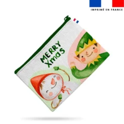 Kit pochette motif Noel aquarelle