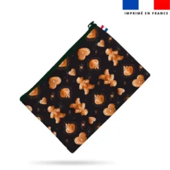 Kit pochette motif Noël bonhomme pain d'épices - Création Stillistic