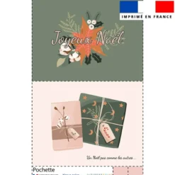 Kit pochette motif Noël Scandinave