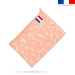 Kit pochette motif oiseau rose - Création Lili Bambou Design
