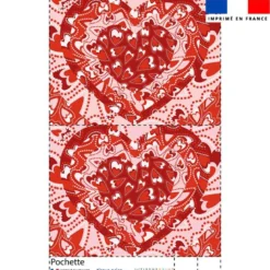 Kit pochette motif petits coeurs en folie - Création Lucie OBATON