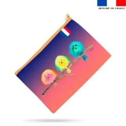 Kit pochette motif piou-pious - Création Cat&Colours