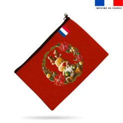 Kit pochette motif Renne couronne de Noël - Création Stillistic