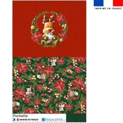 Kit pochette motif Renne couronne de Noël - Création Stillistic