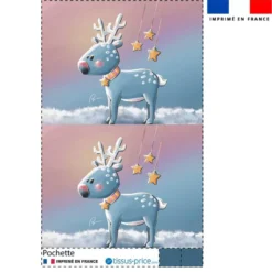 Kit pochette motif renne du pôle nord - Création Stillistic