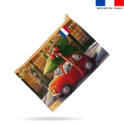 Kit pochette motif souris de Noël - Création Stillistic