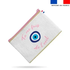 Kit pochette motif tu me fais de l'oeil rose