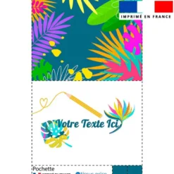 Kit pochette personnalisé - Feuilles tropicales