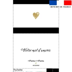 Kit pochette personnalisé - St Valentin doré et noir