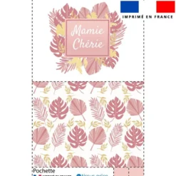 Kit pochette rose motif mamie chérie