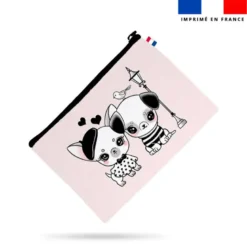 Kit pochette simili cuir motif chien à Paris - Création Jolifox