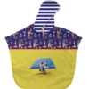 Kit poncho de bain jaune motifmacareux - Création Stillistic