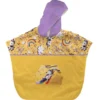 Kit poncho de bain jaune motif licorne toboggan - Création Stillistic