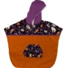 Kit poncho de bain motif fantômes noir - Création Stillistic