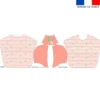 Kit poncho de bain motif marinière forêt - Création Lili Bambou Design