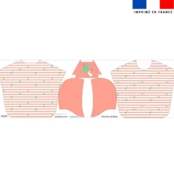 Kit poncho de bain motif marinière forêt - Création Lili Bambou Design
