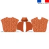 Kit poncho de bain terracotta motif amis ptit déj Pain au chocolat - Création Stillistic