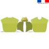 Kit poncho de bain vert motif bébé renard- Création Stillistic