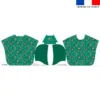 Kit poncho de bain vert motif panda roux yoga danseur - Création Stillistic