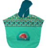 Kit poncho de bain vert motif poisson acidulé - Création Stillistic