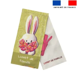 Kit protège livret de famille motif lapin printanier - Création Stillistic