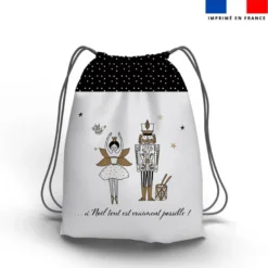 Kit sac à dos coulissant de noel motif casse-noisette