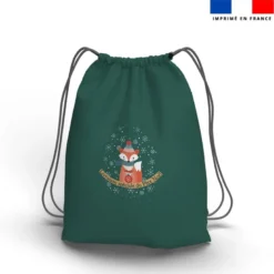 Kit sac à dos coulissant de noel motif renard