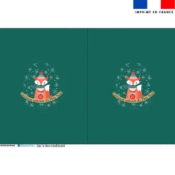 Kit sac à dos coulissant de noel motif renard