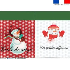 Kit sac à dos coulissant de noel motif noel rouge et vert