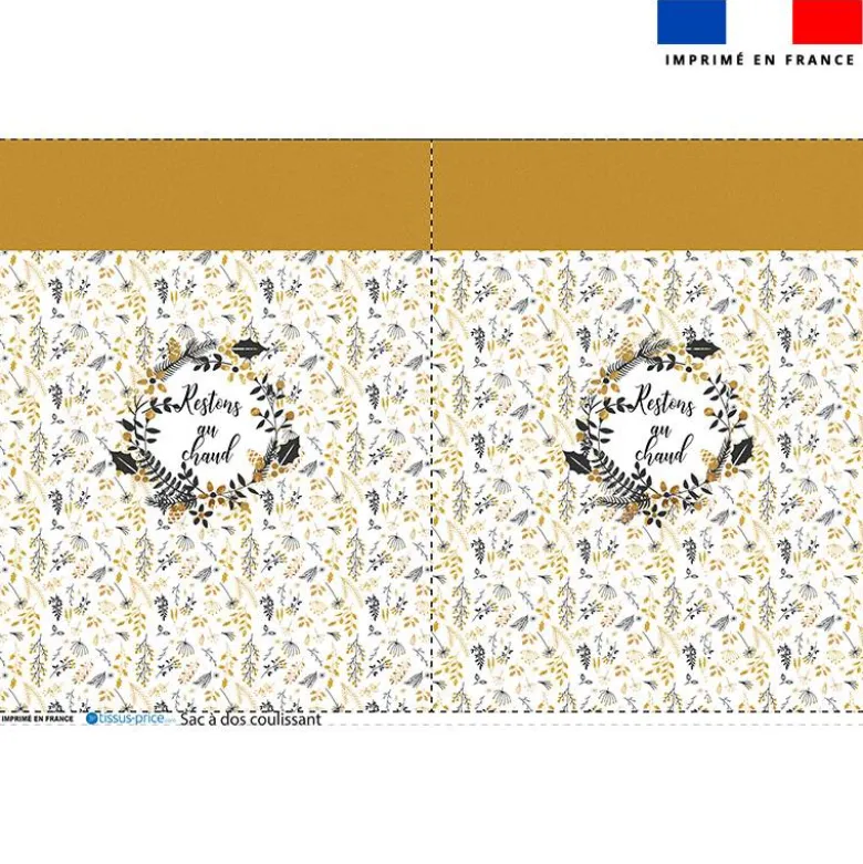 Kit sac à dos coulissant de noel motif ambiance d'hiver