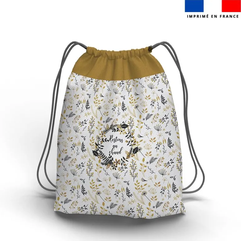 Kit sac à dos coulissant de noel motif ambiance d'hiver