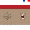 Kit sac à dos coulissant de noel motif ourson effet toile de jute